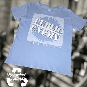 UnisexRecycled Karma Public Enemy Tour Tee Light Blue M‎